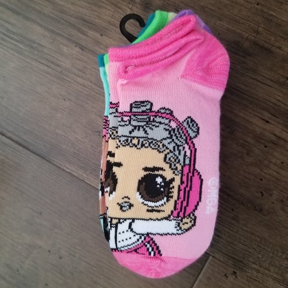 LOL SURPRISE 6 pairs no show socks (M) - Picture 2 of 9